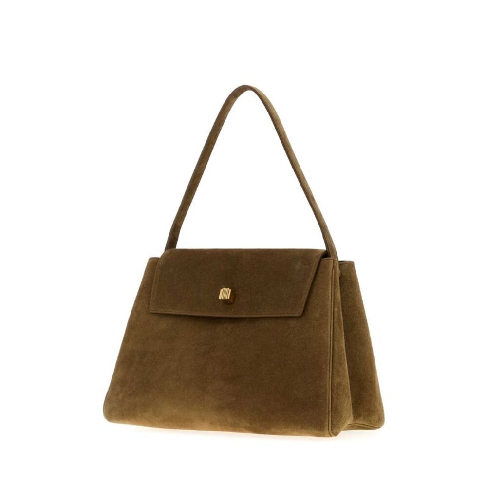 Khaite Women Dove Grey Suede Audrey Handbag - Picture 2 of 2